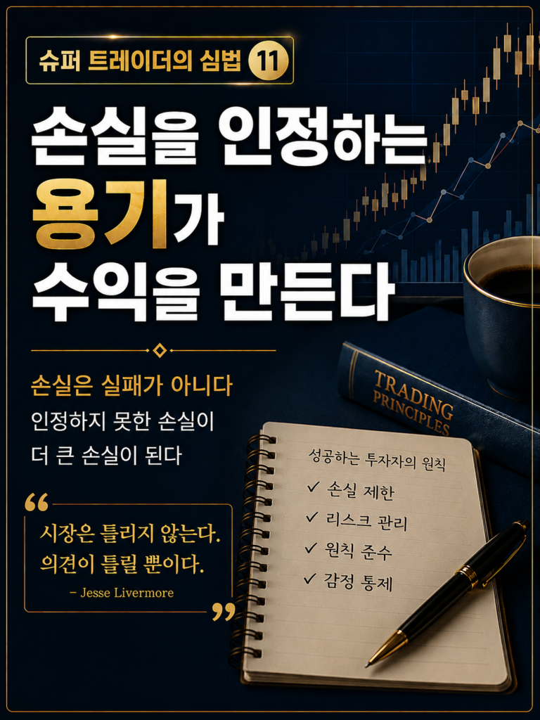 Read more about the article 슈퍼 트레이더의 심법 ⑪ 손실을 인정하는 용기가 수익을 만든다
