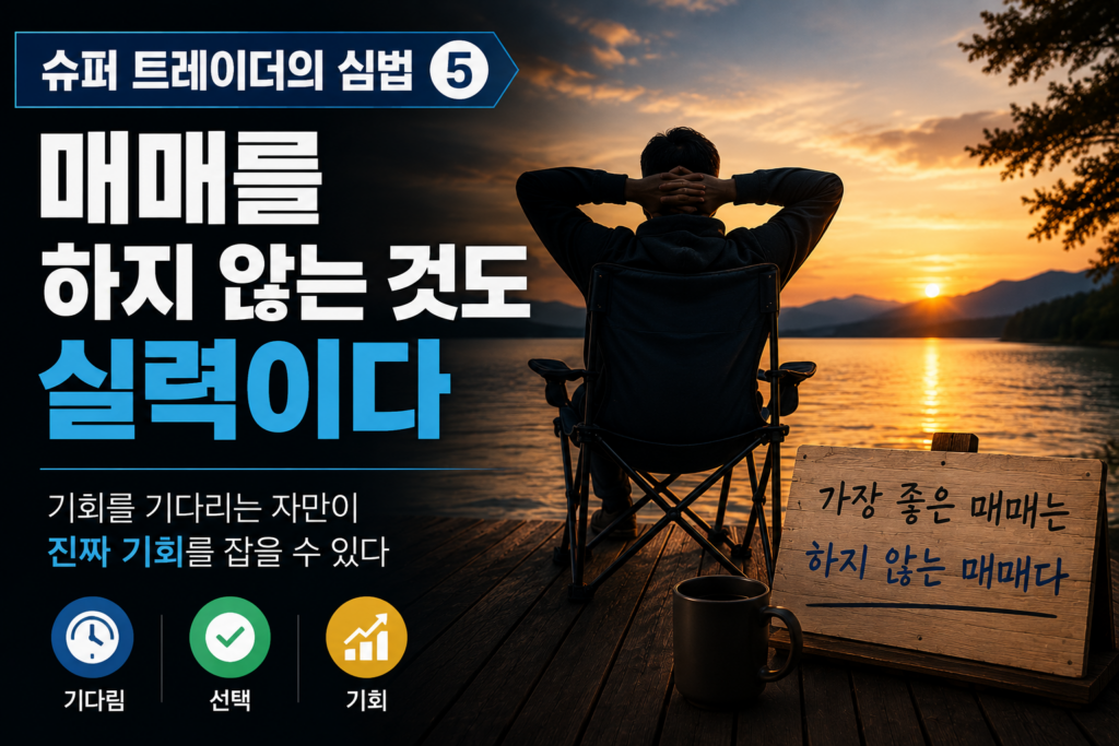 Read more about the article 슈퍼 트레이더의 심법 ⑤ | 매매를 하지 않는 것도 실력이다