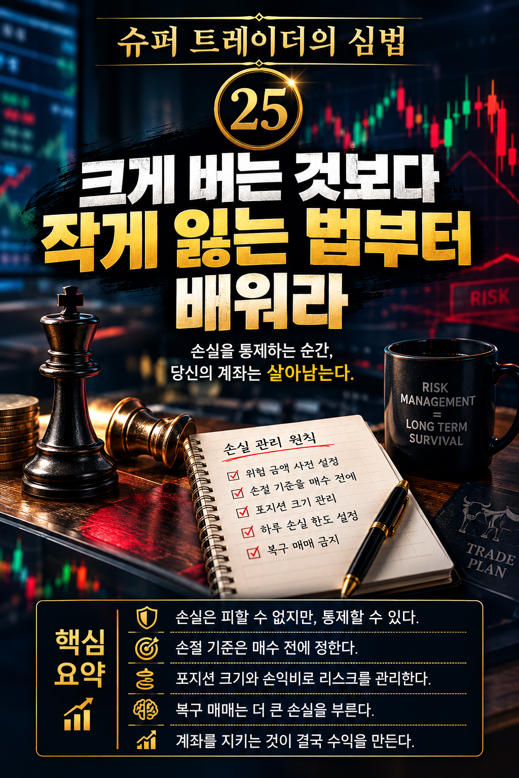 슈퍼 트레이더의 심법 ㉕ 크게 버는 것보다 작게 잃는 법부터 배워라